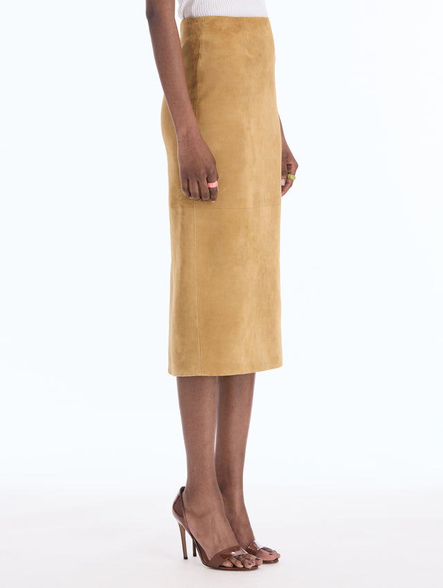 Suede Pencil Skirt