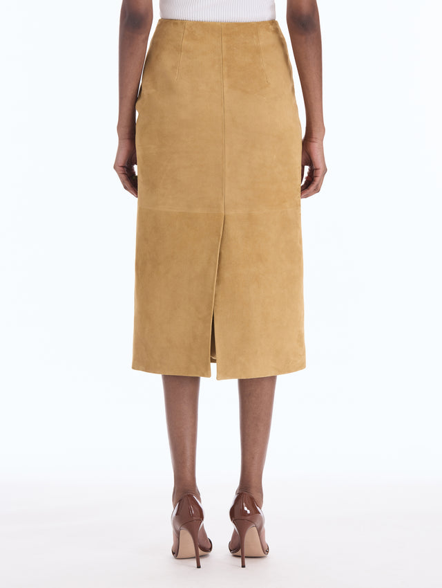 Suede Pencil Skirt