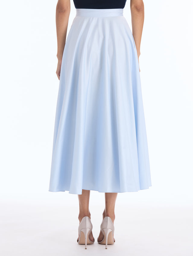 Cotton Poplin Midi Skirt