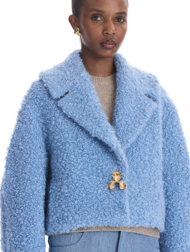 Iris Button Bouclé Mohair Jacket