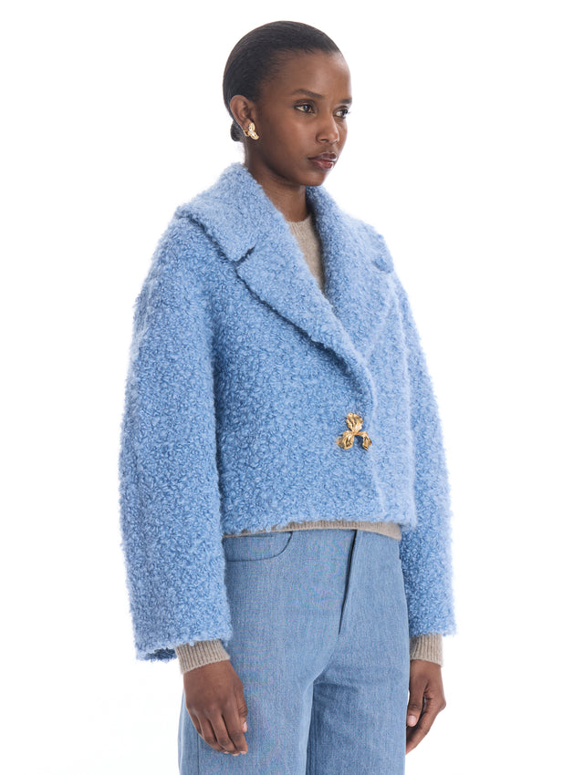 Iris Button Bouclé Mohair Jacket