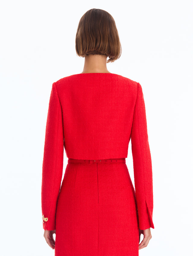Iris Button Tweed Jacket