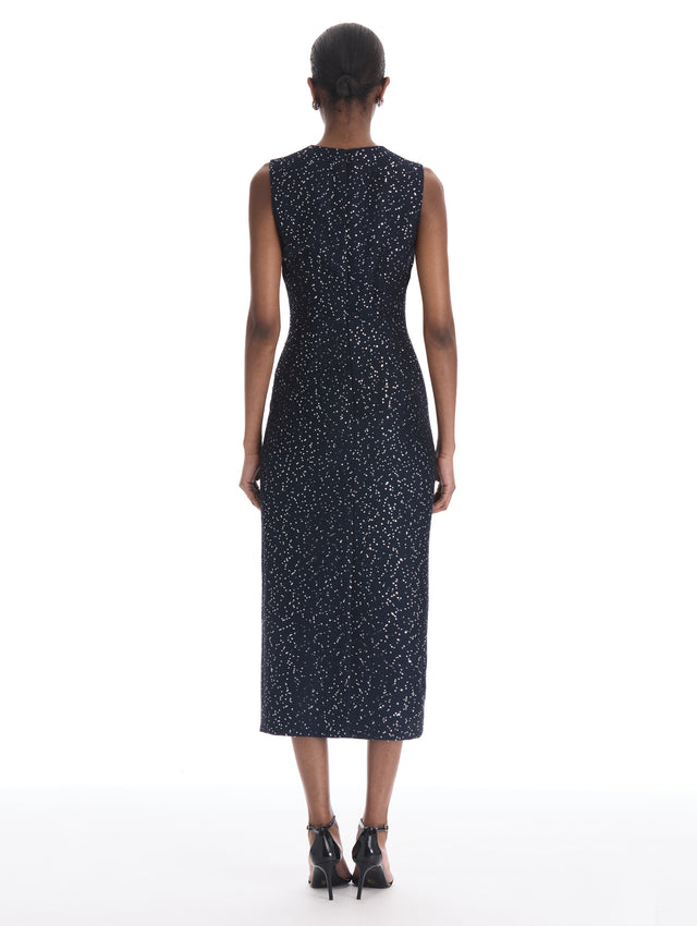 Sequin Tweed Cocktail Dress