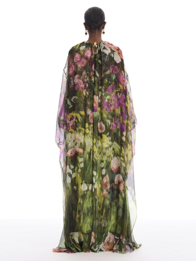 Abstract Chiffon Landscape Caftan
