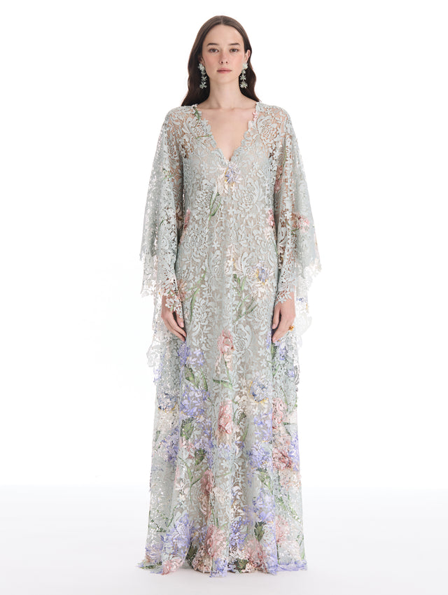 Degradé Iris Guipure Caftan