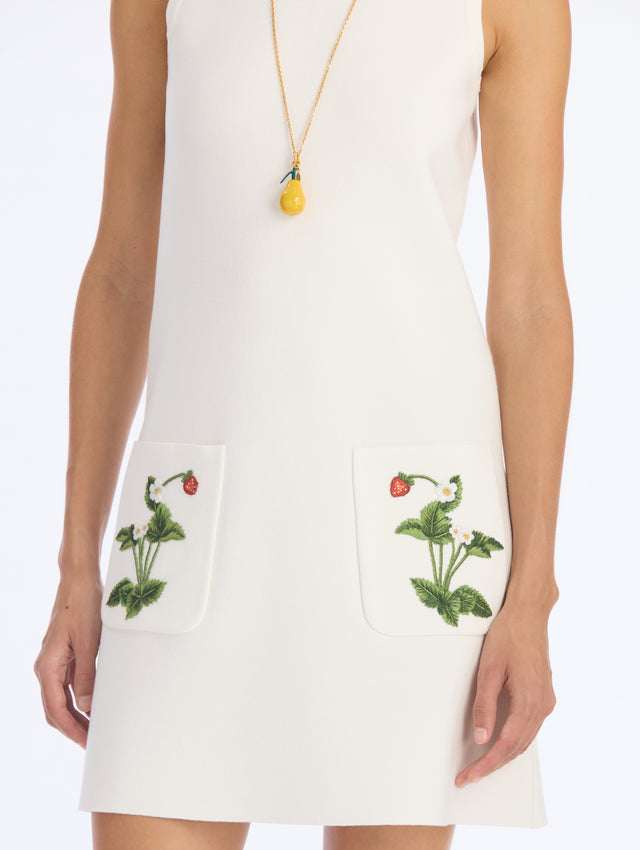 Strawberry Patch Pocket Knit Shift Dress