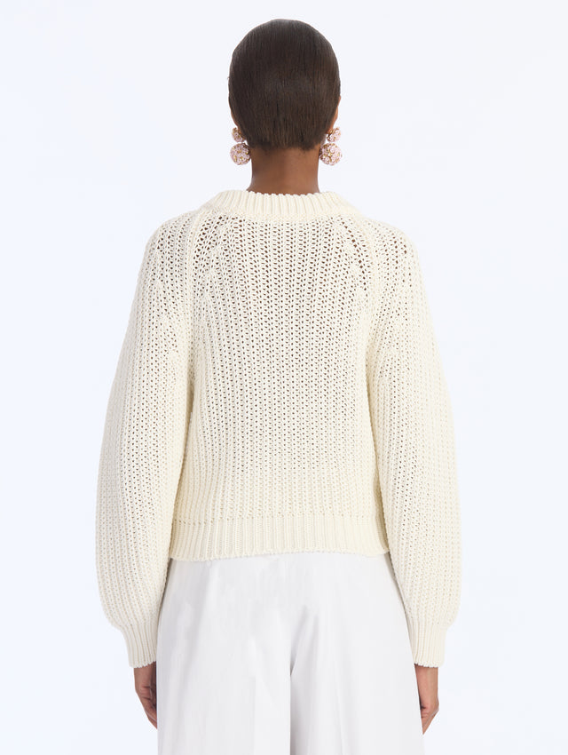 Floral Threadwork Embroidered Pullover