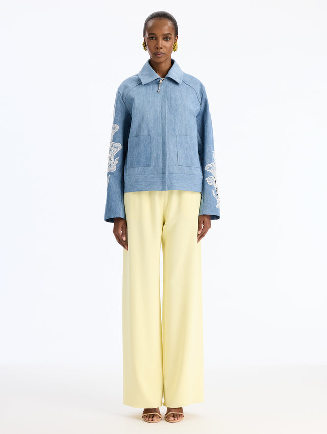 Denim Embroidered Jacket