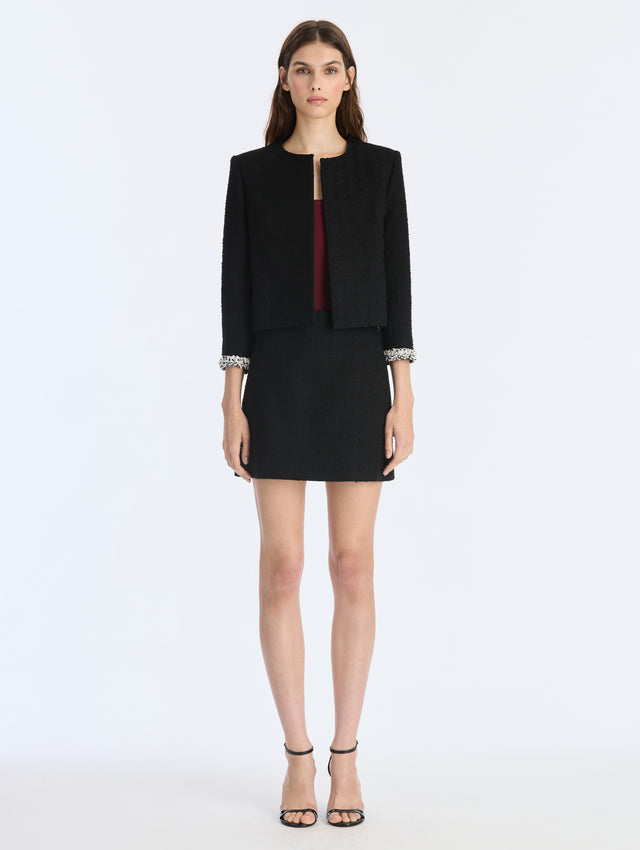 Lightweight Wool Blend Tweed Jacket
