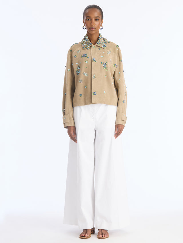 Suede Embroidered Jacket