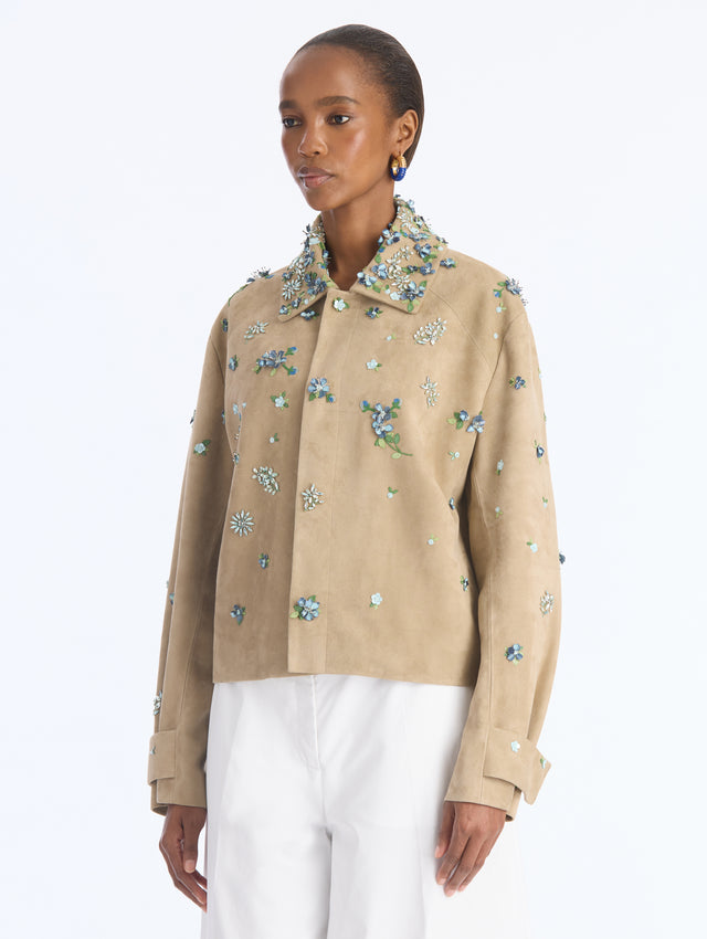 Suede Embroidered Jacket