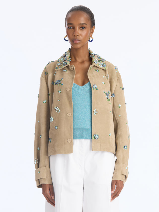 Suede Embroidered Jacket
