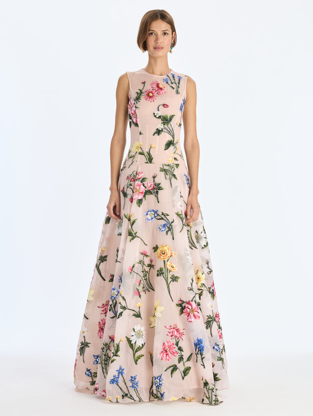 Alpine Meadow Fil Coupé Gown