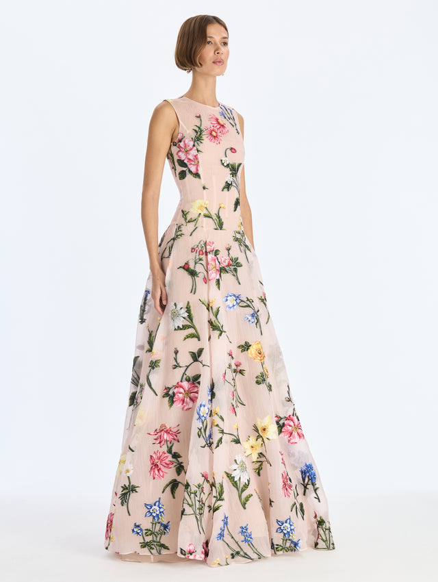 Alpine Meadow Fil Coupé Gown