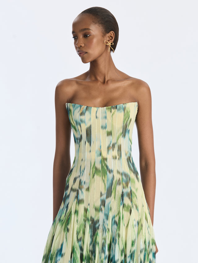 Calla Lily Lurex Chiffon Gown