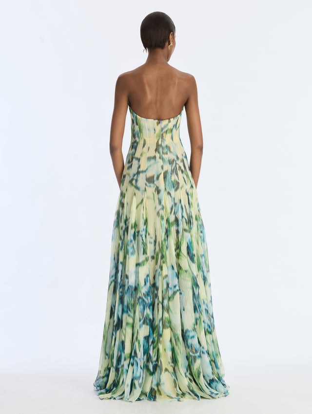 Calla Lily Lurex Chiffon Gown