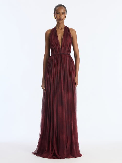 Textured Chiffon Gown