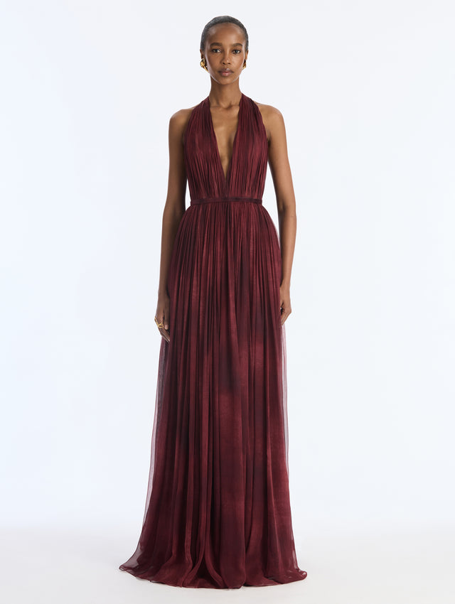 Textured Chiffon Gown