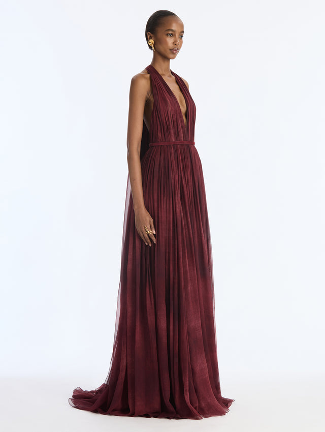 Textured Chiffon Gown