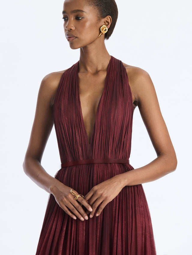 Textured Chiffon Gown