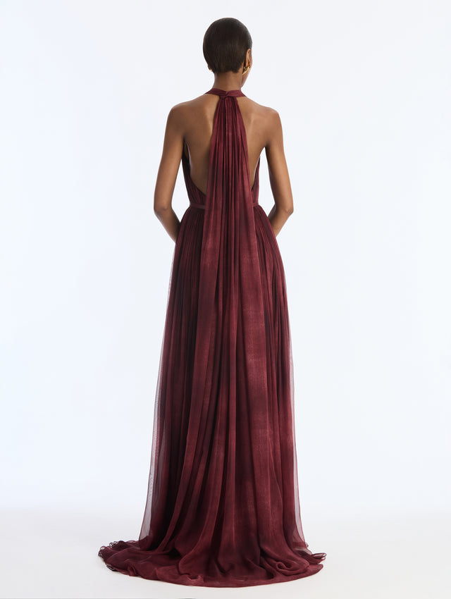 Textured Chiffon Gown