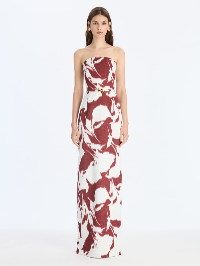 Chine Calla Lily Cloque Gown
