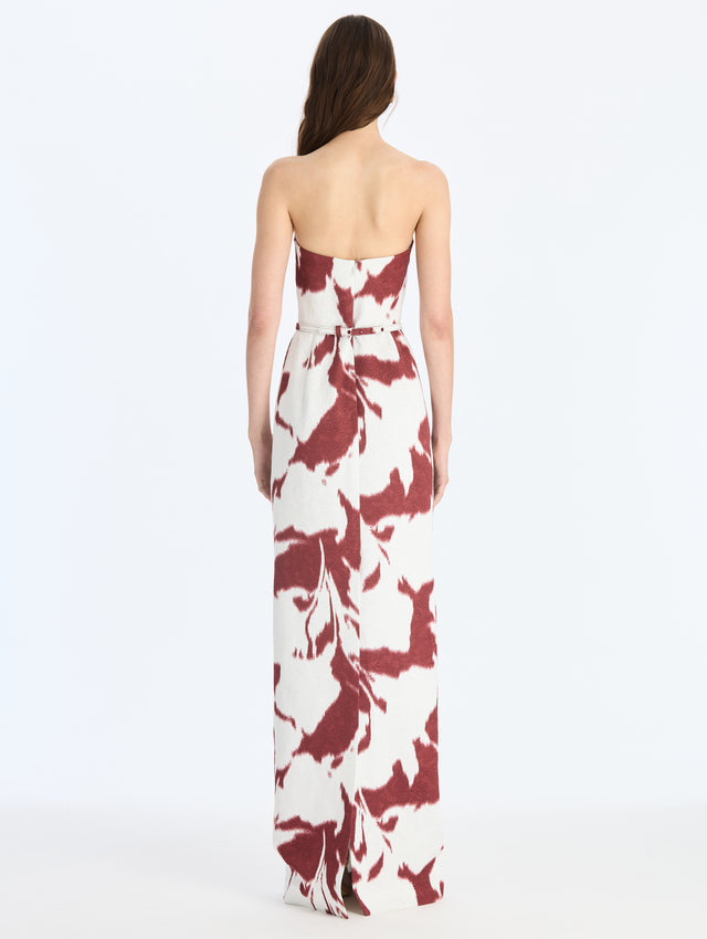 Chine Calla Lily Cloque Gown