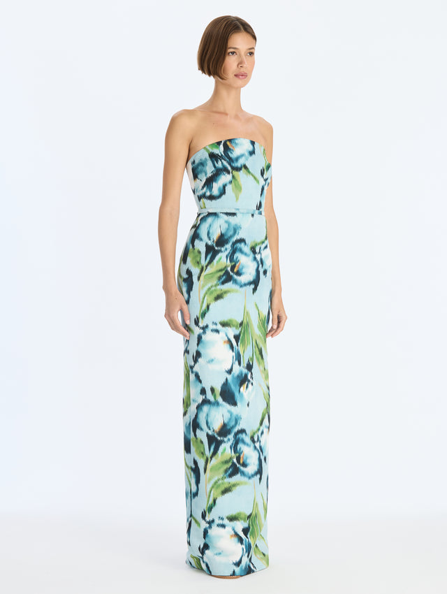 Chine Calla Lily Faille Gown