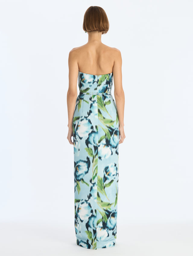 Chine Calla Lily Faille Gown