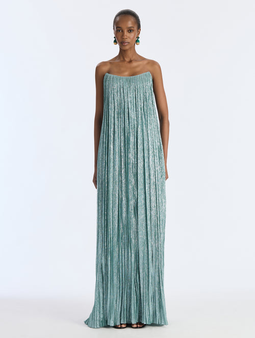 Lamé Mousseline Gown