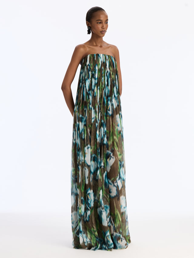 Chine Calla Lily Chiffon Gown