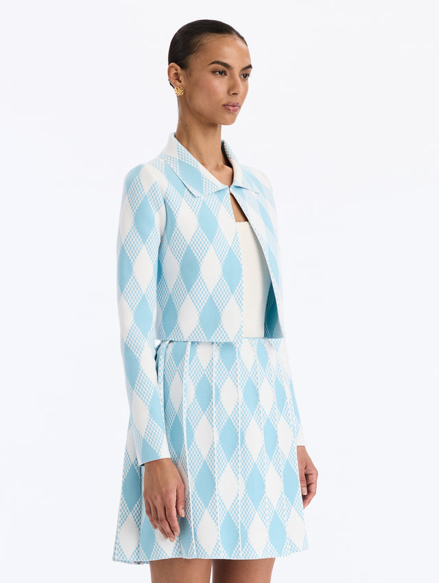 Argyle Knit Jacket