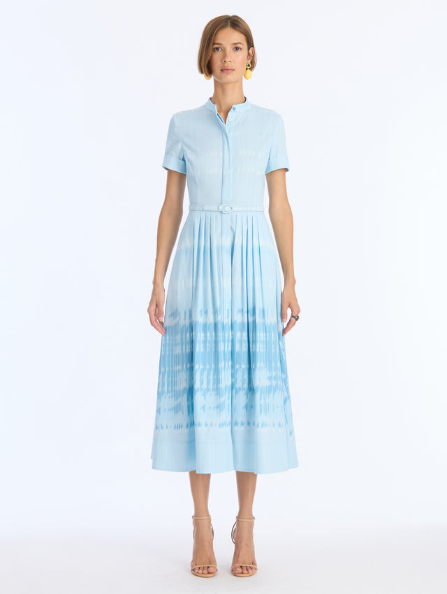 Abstract Houndstooth Cotton Dress