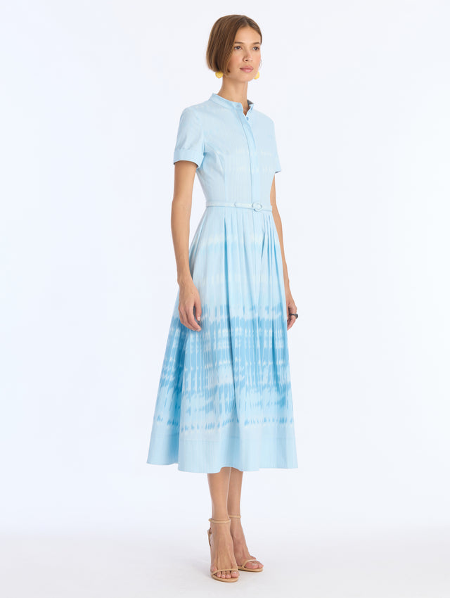 Abstract Houndstooth Cotton Dress