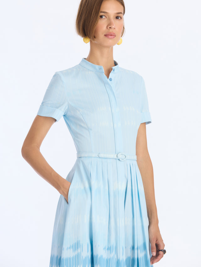 Abstract Houndstooth Cotton Dress