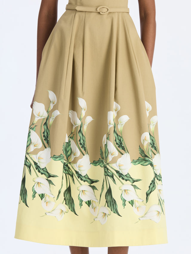 Calla Lily Border Cotton Dress