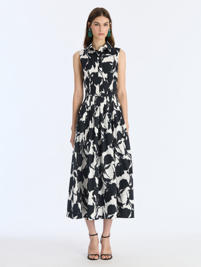 Chine Calla Lily Poplin Dress