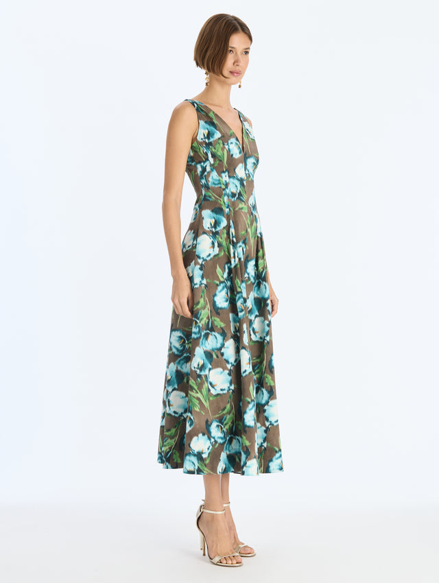 Calla Lily Cotton Poplin Dress
