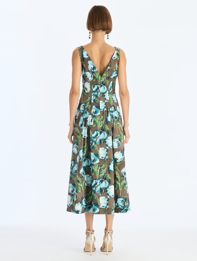 Calla Lily Cotton Poplin Dress