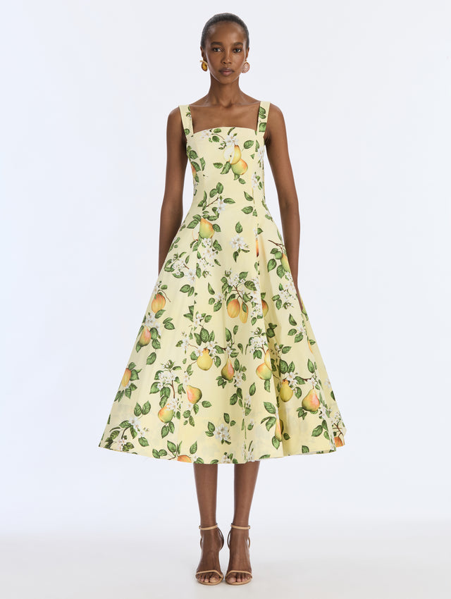 Pear Cotton Poplin Dress