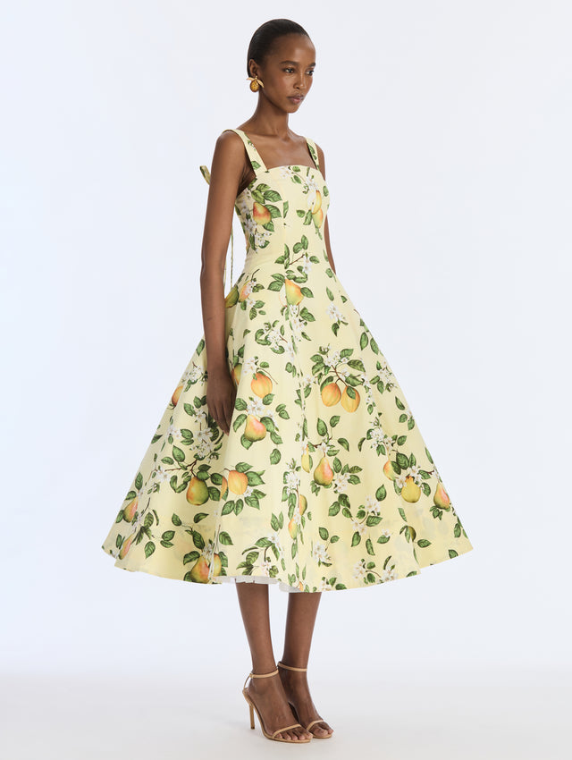 Pear Cotton Poplin Dress