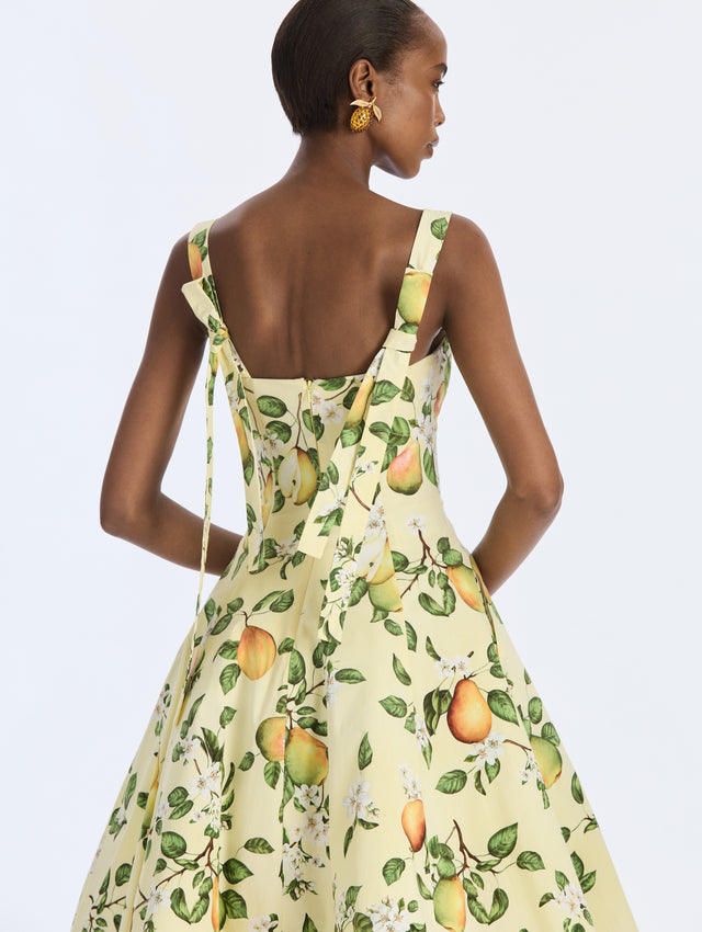 Pear Cotton Poplin Dress