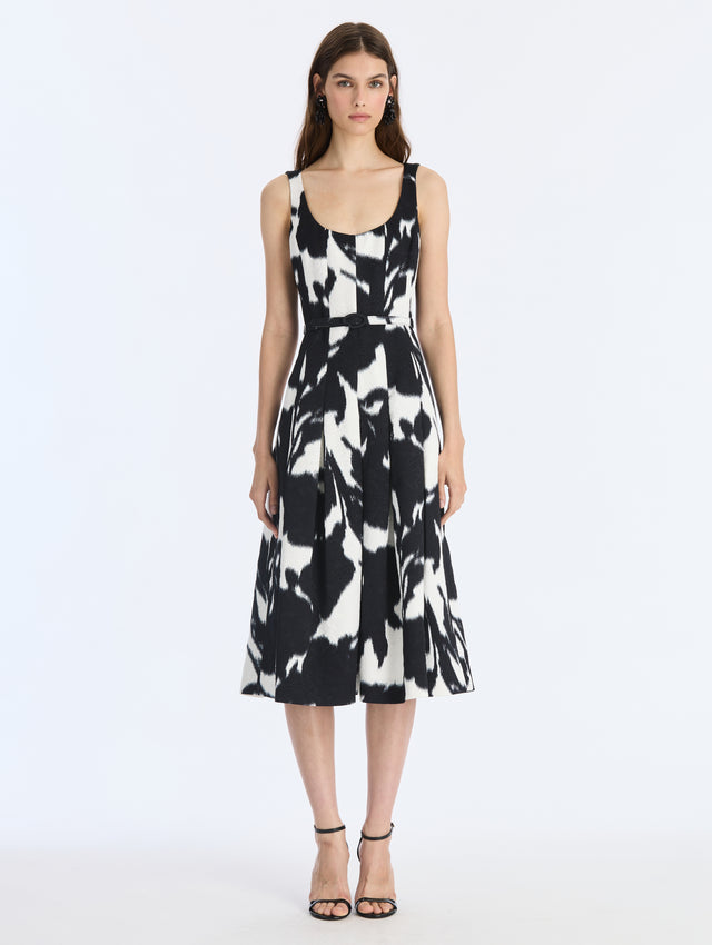 Chine Calla Lily Cloque Dress