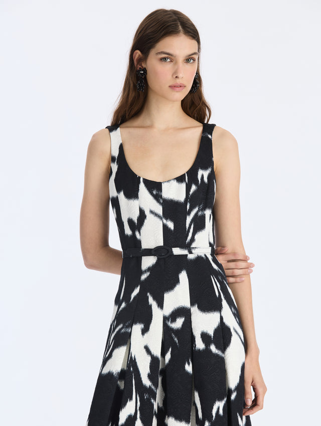Chine Calla Lily Cloque Dress