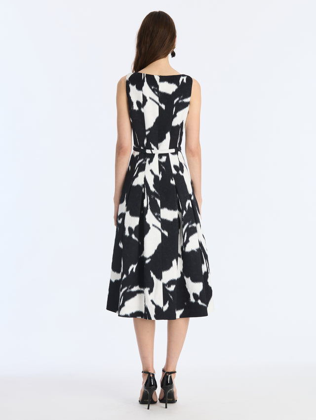 Chine Calla Lily Cloque Dress