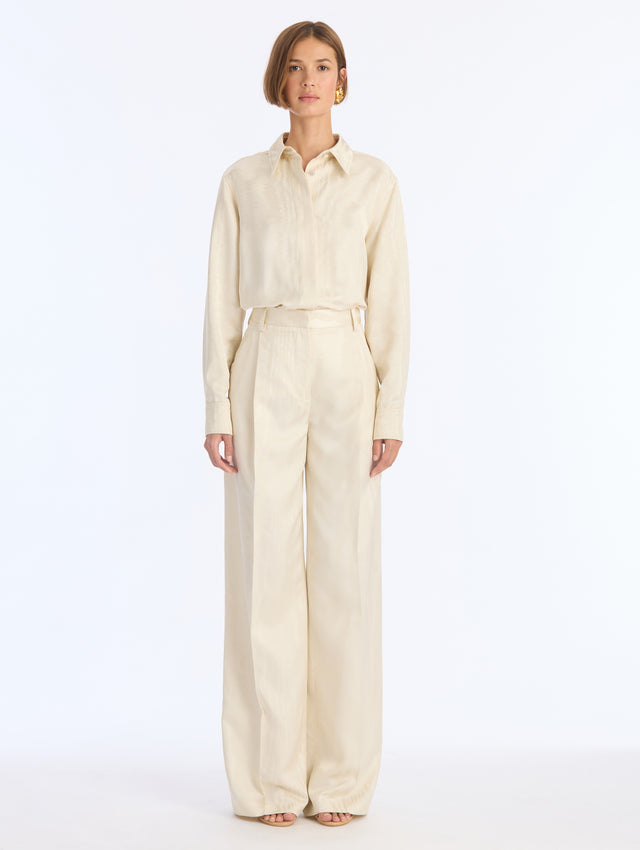 Shantung Moire Jacquard Pant