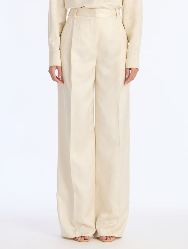 Shantung Moire Jacquard Pant