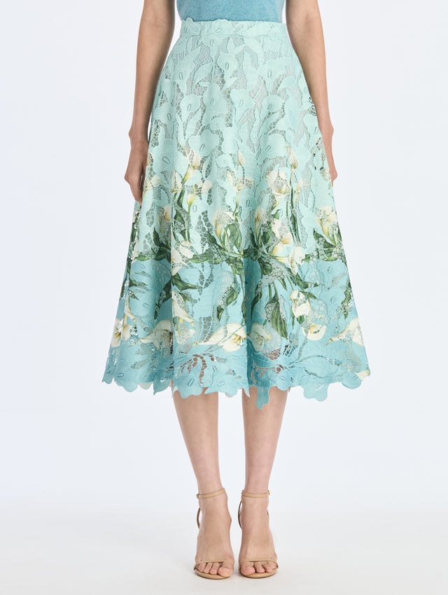 Calla Lily Border Lace Skirt