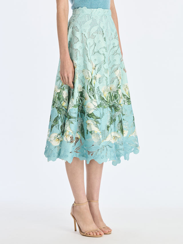 Calla Lily Border Lace Skirt