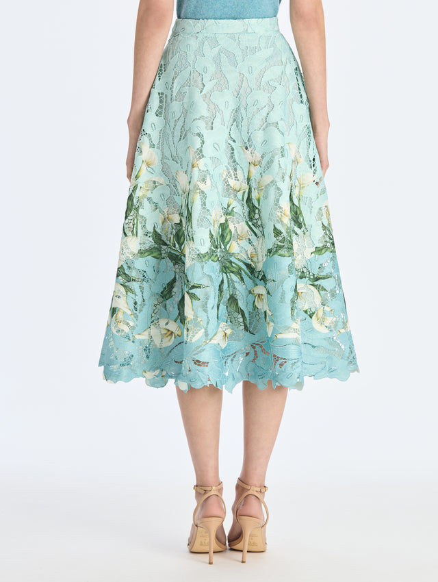 Calla Lily Border Lace Skirt